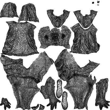 3D human model senior man casual sitting, photogrammetry scanned person for archviz, wireframe top-down view