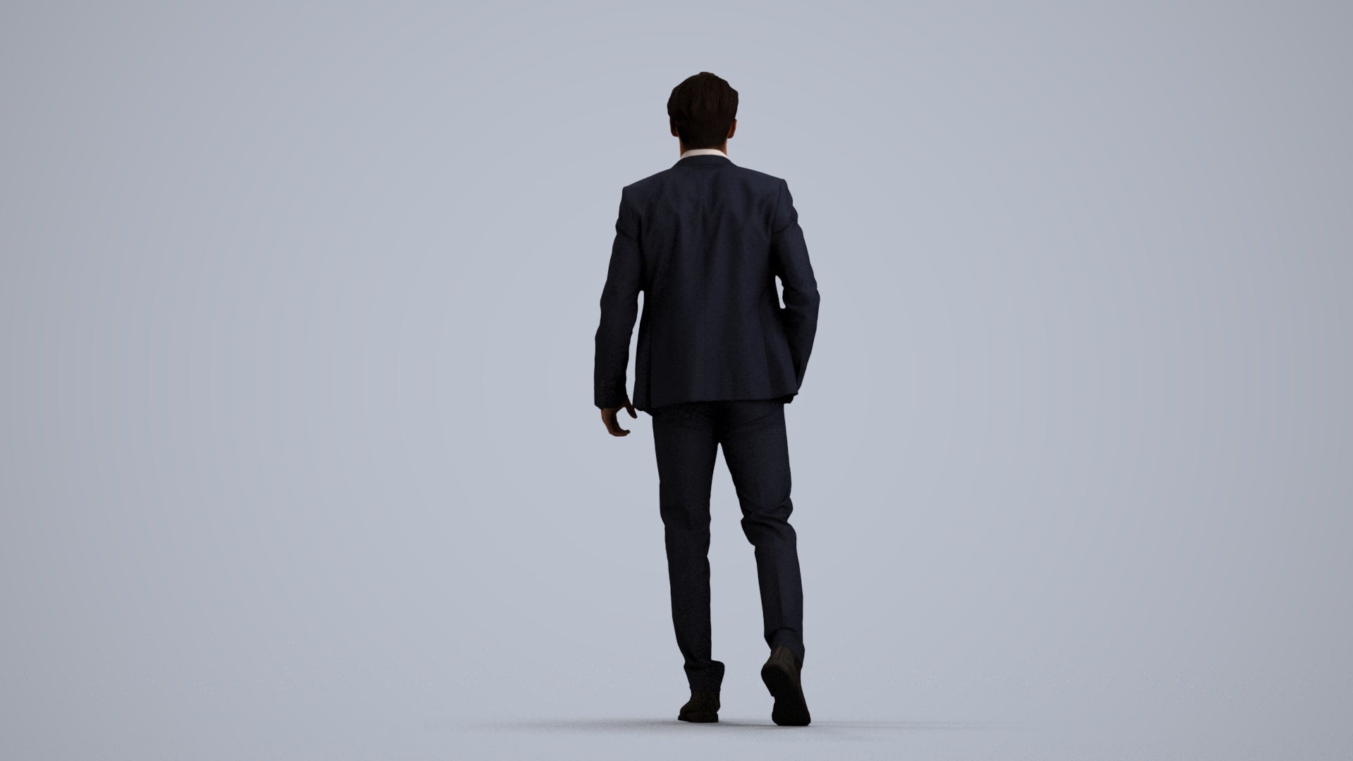 realistic 3D man business, scanned archviz people for Blender and 3ds Max, front view render