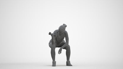 realistic 3D people woman sport, render-ready for V-Ray and Corona, FBX OBJ, three-quarter front view render