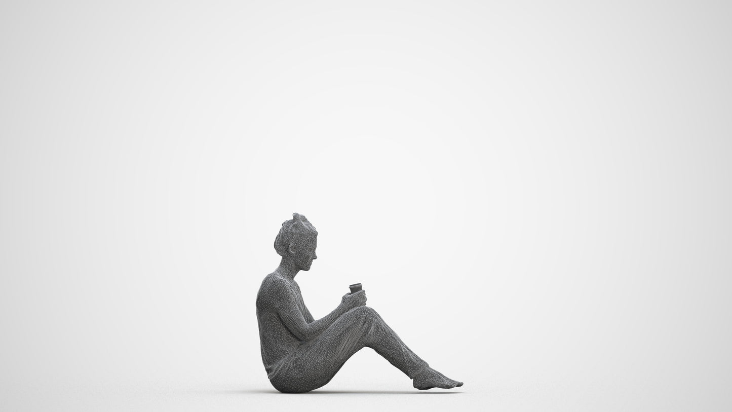 scanned 3D woman mix, photogrammetry people for Enscape and V-Ray, three-quarter front view render