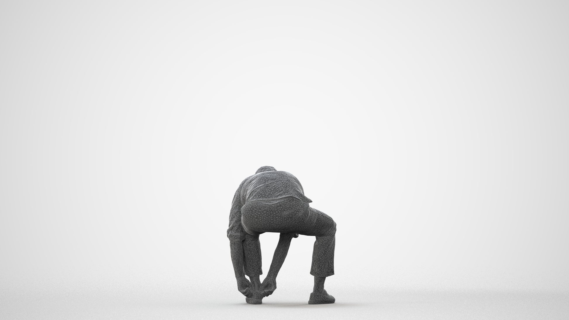3D scanned man sitting casual, photorealistic archviz people for Enscape and SketchUp, square thumbnail
