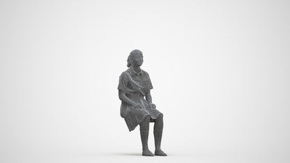 realistic 3D human girl kids, archviz people FBX OBJ for Blender, three-quarter front view render