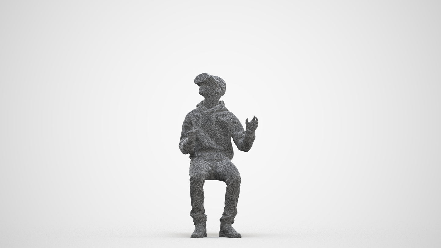 realistic 3D people boy casual kids, render-ready for V-Ray and Corona, FBX OBJ, three-quarter front view render