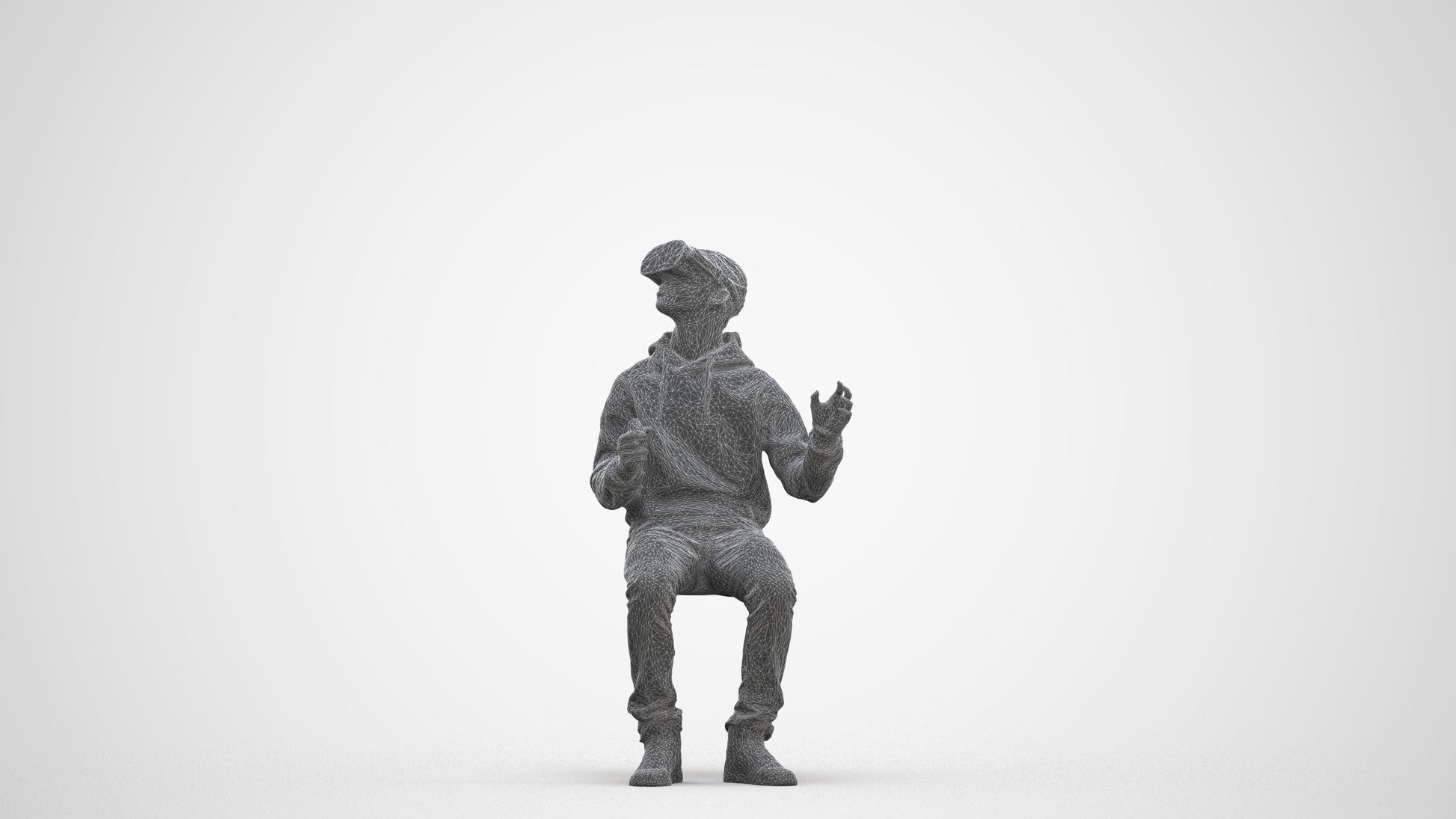 realistic 3D people boy casual kids, render-ready for V-Ray and Corona, FBX OBJ, three-quarter front view render