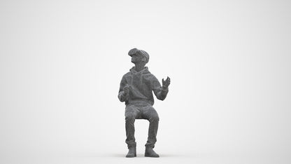 realistic 3D people boy casual kids, render-ready for V-Ray and Corona, FBX OBJ, three-quarter front view render