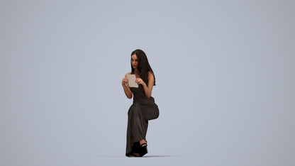 realistic 3D people woman formal formalaffairs, render-ready for V-Ray and Corona, FBX OBJ, top-down view render