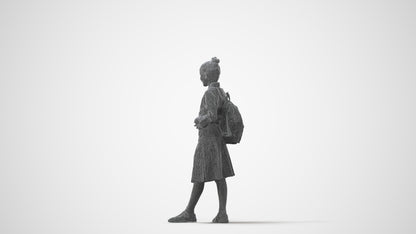 scanned 3D girl kids, photogrammetry people for Enscape and V-Ray, square thumbnail