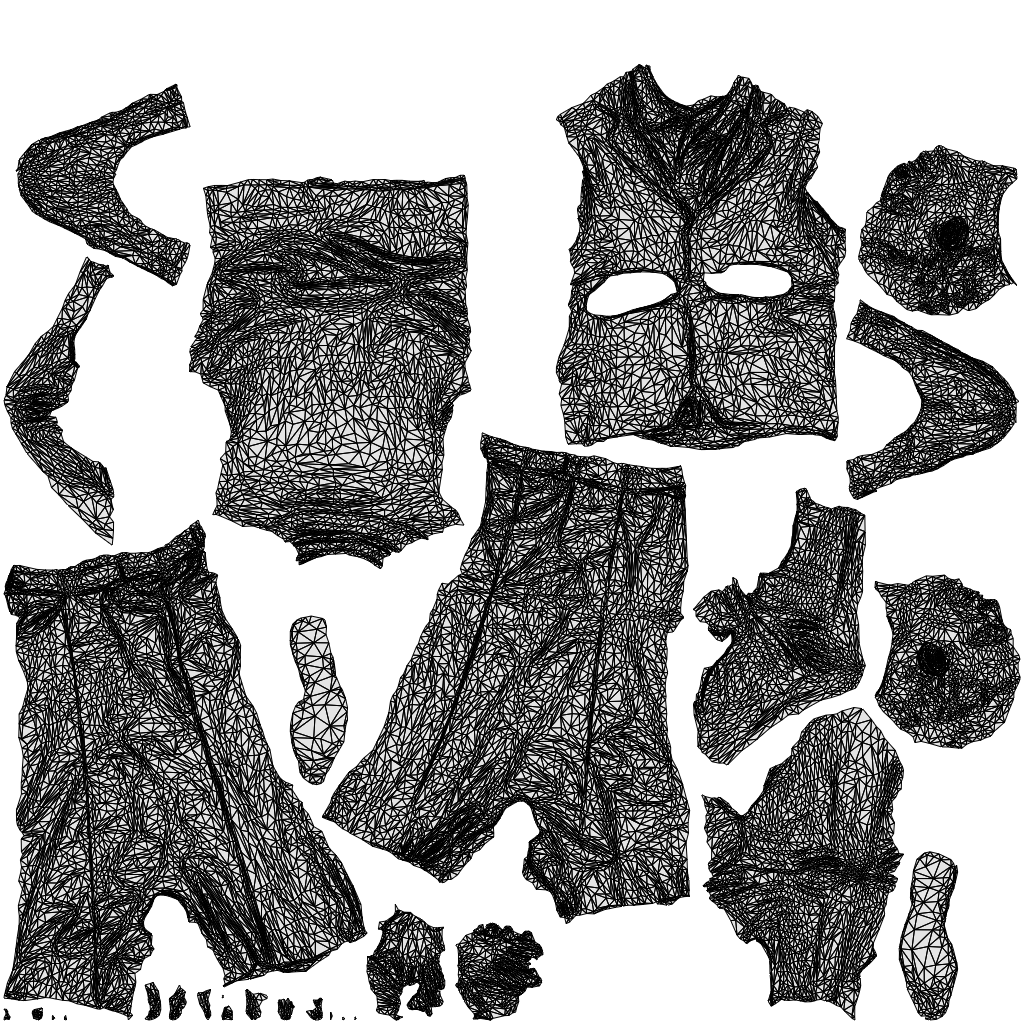 3D scanned man standing business, photorealistic archviz people for Enscape and SketchUp, wireframe top-down view