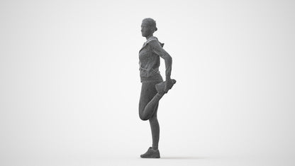 scanned 3D woman sport, photogrammetry people for Enscape and V-Ray, square thumbnail