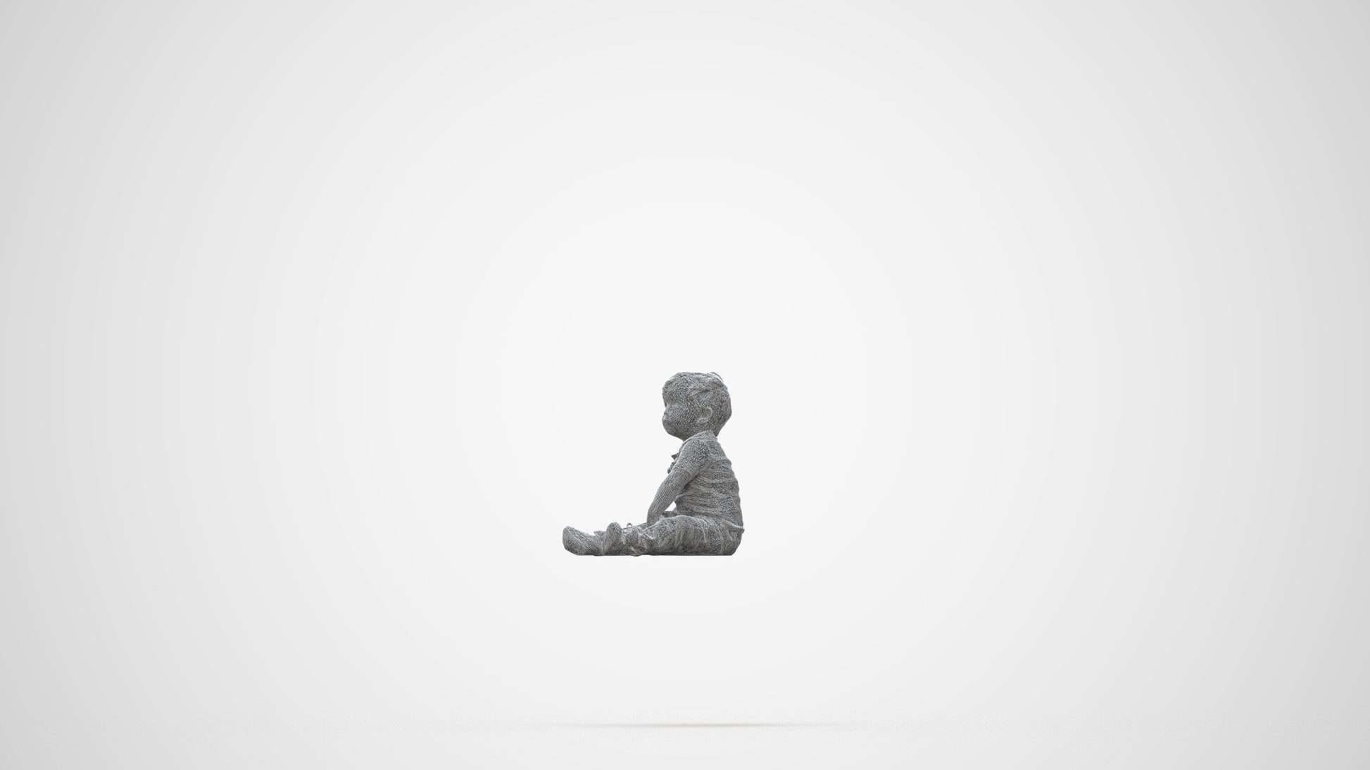 photogrammetry 3D boy casual kids, realistic human model archviz FBX, wireframe back view