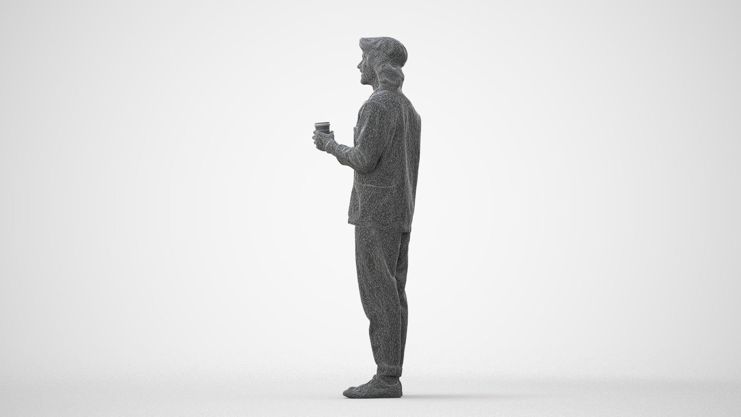 realistic 3D people man casual standing, render-ready for V-Ray and Corona, FBX OBJ, square thumbnail