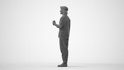 realistic 3D people man casual standing, render-ready for V-Ray and Corona, FBX OBJ, square thumbnail