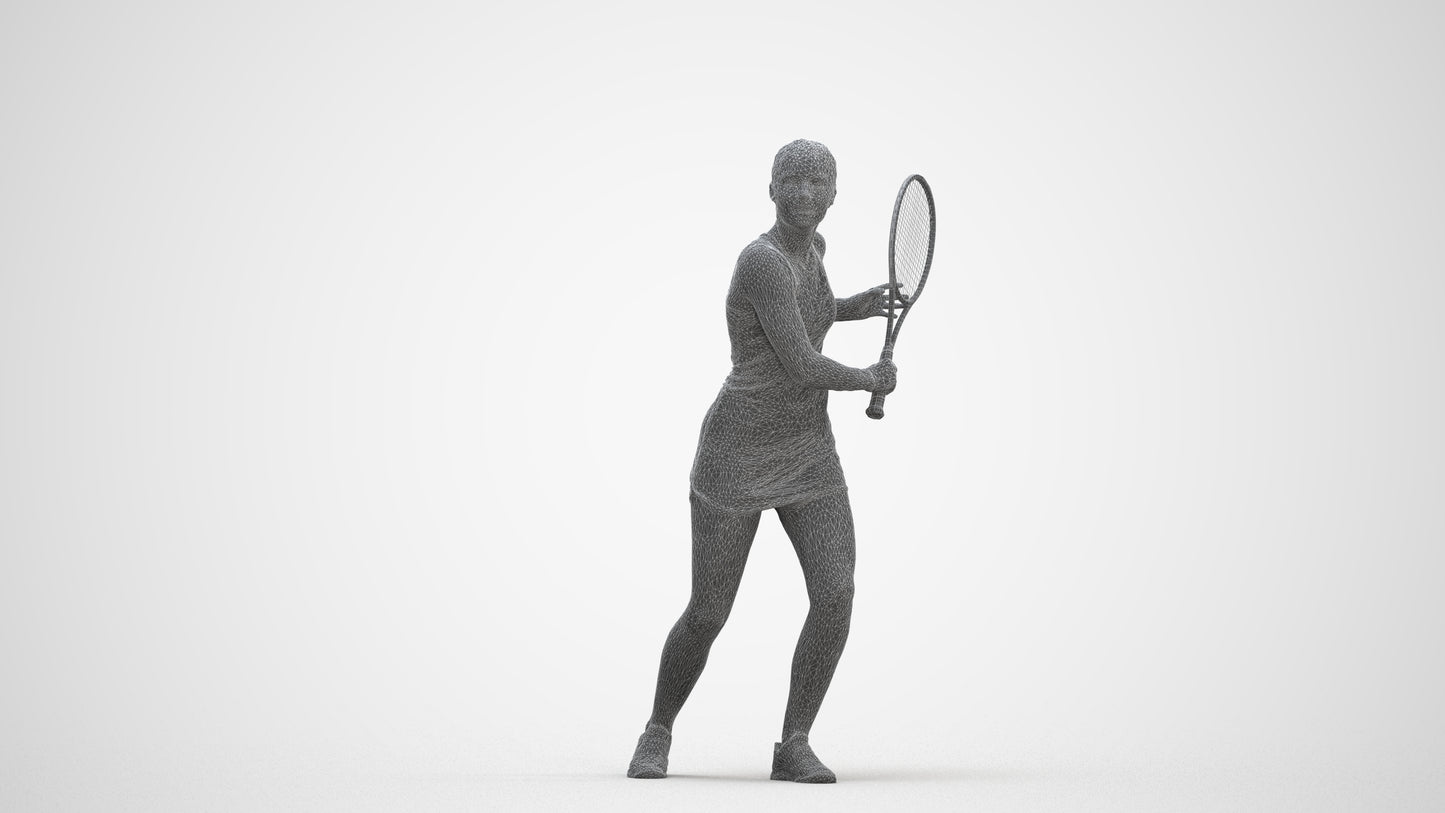 realistic 3D girl sport, scanned archviz people for Blender and 3ds Max, three-quarter front view render