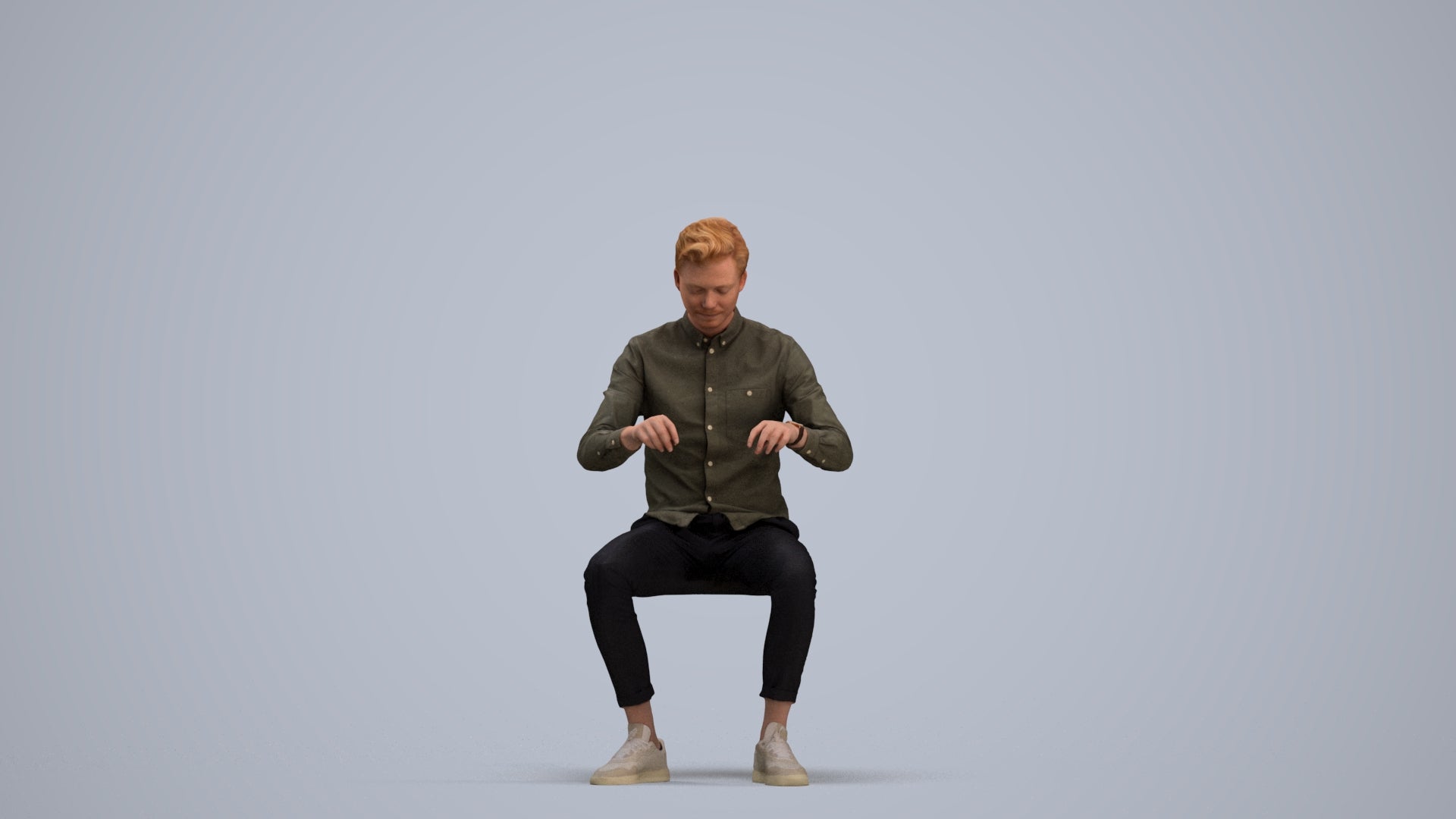 realistic 3D human man casual business, archviz people FBX OBJ for Blender, standing pose render