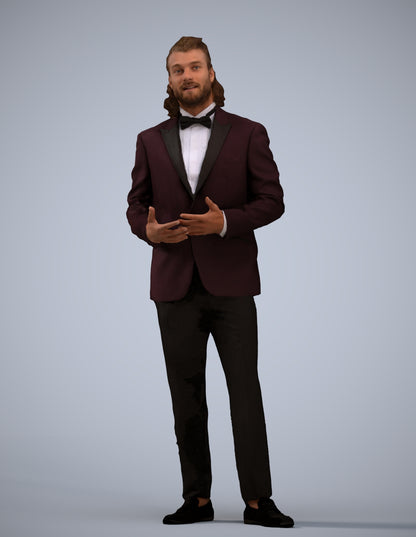photogrammetry 3D man formal formalaffairs, realistic human model archviz FBX