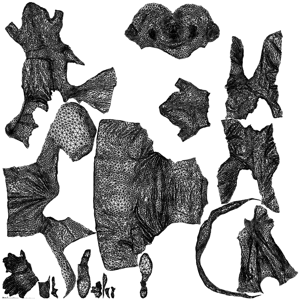 3D people model woman business, scanned human for 3ds Max rendering, wireframe top-down view