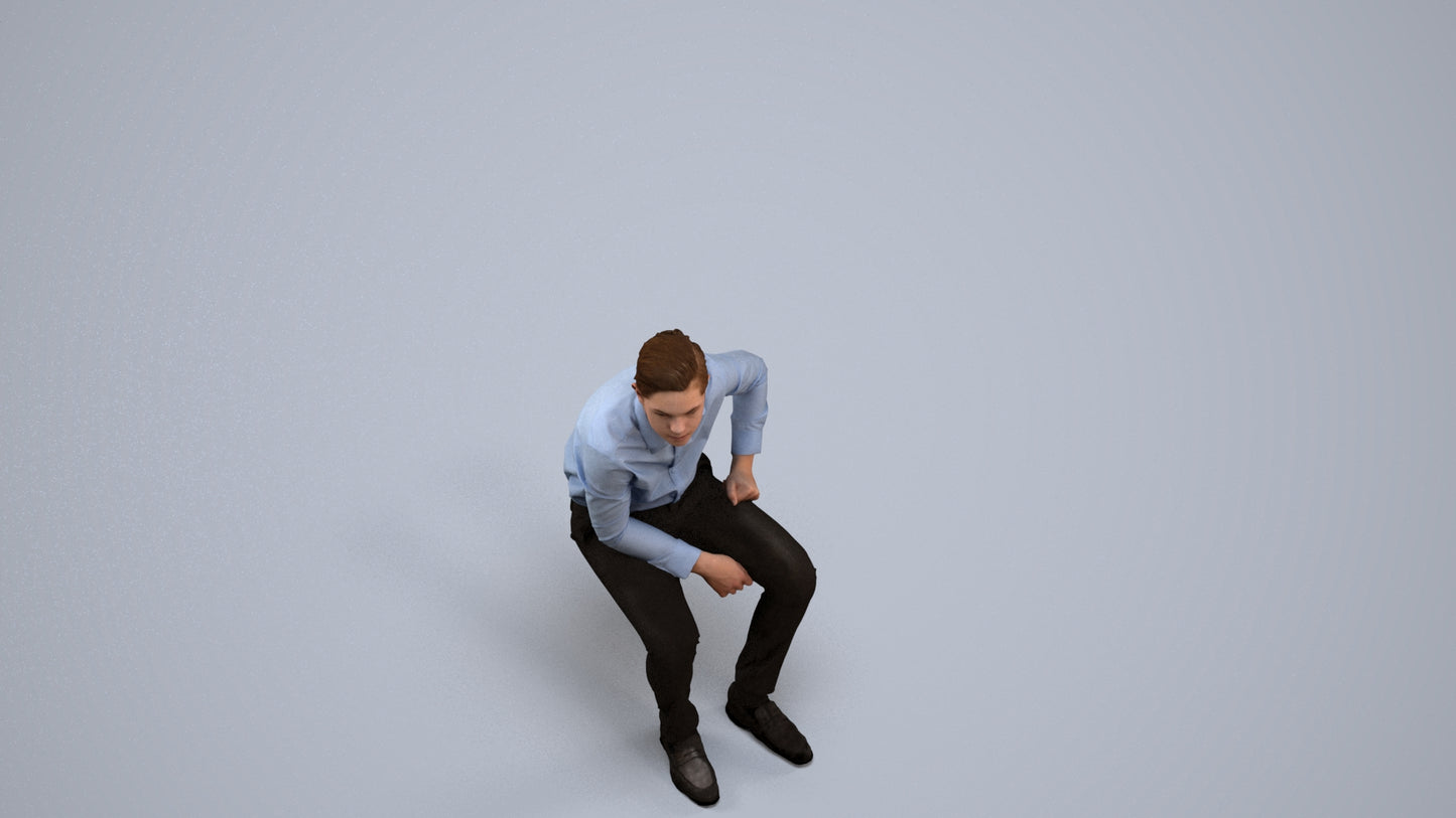 3D scanned boy kids, photorealistic archviz people for Enscape and SketchUp, back view render