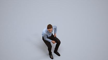 3D scanned boy kids, photorealistic archviz people for Enscape and SketchUp, back view render