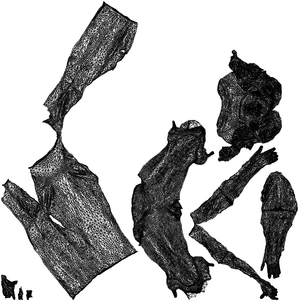 photogrammetry 3D woman casual standing, realistic human model archviz FBX, wireframe top-down view