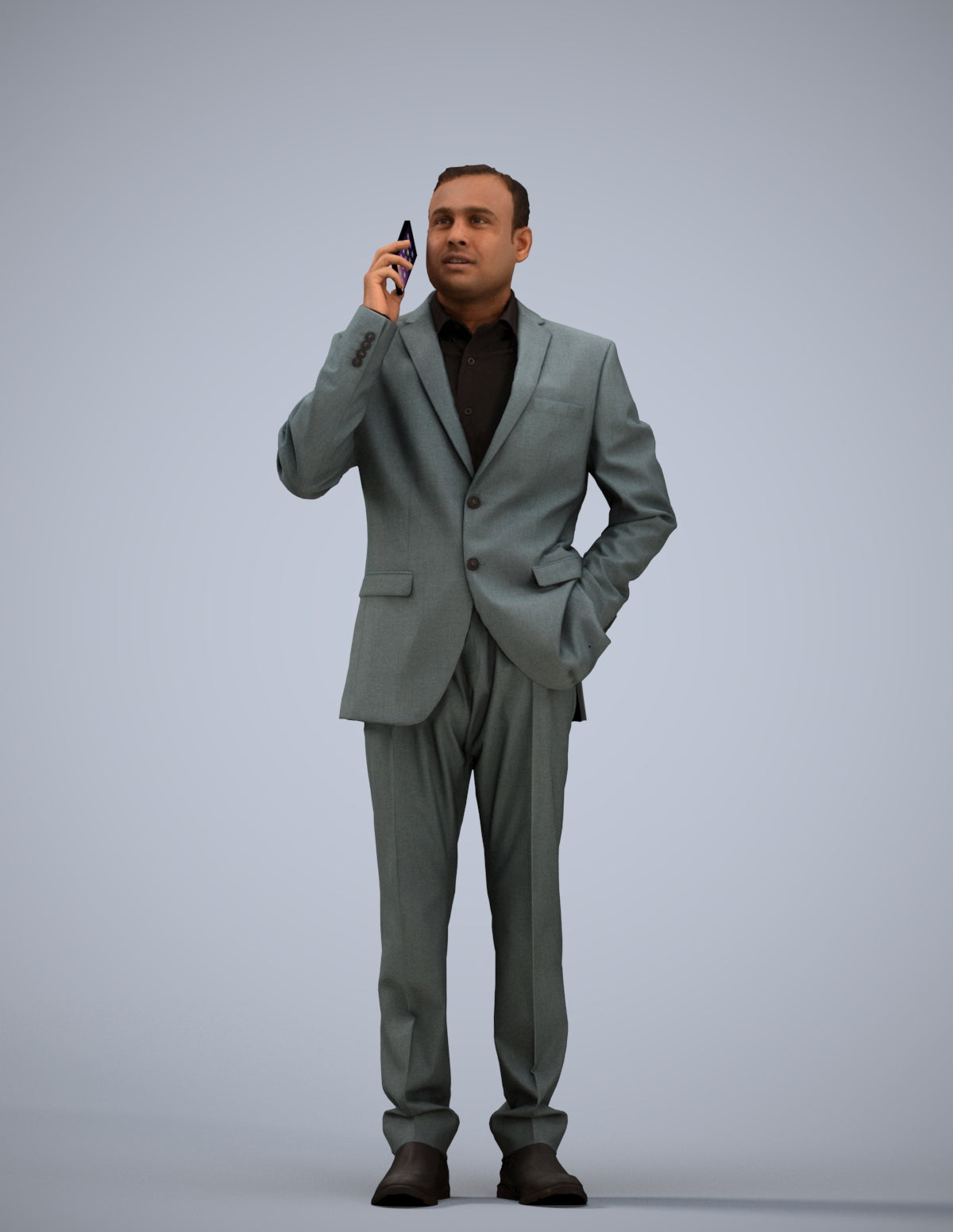 3D scanned man business, photorealistic archviz people for Enscape and SketchUp