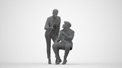 realistic 3D woman business, scanned archviz people for Blender and 3ds Max, wireframe back view