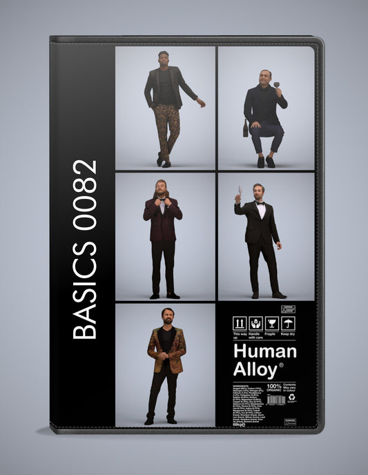 realistic 3D people cycling set, 5 render-ready models for V-Ray and Corona
