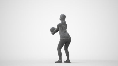 photogrammetry 3D girl sport, realistic human model archviz FBX, square thumbnail
