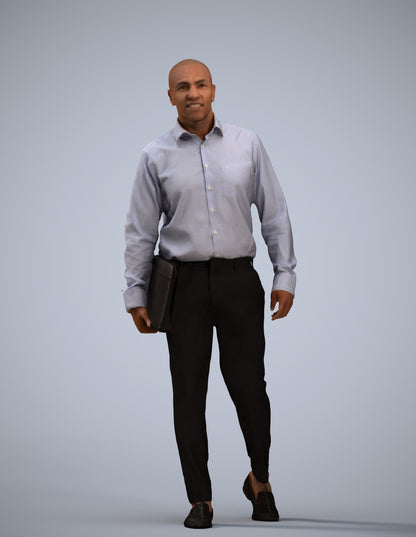 3D scanned man business, photorealistic archviz people for Enscape and SketchUp
