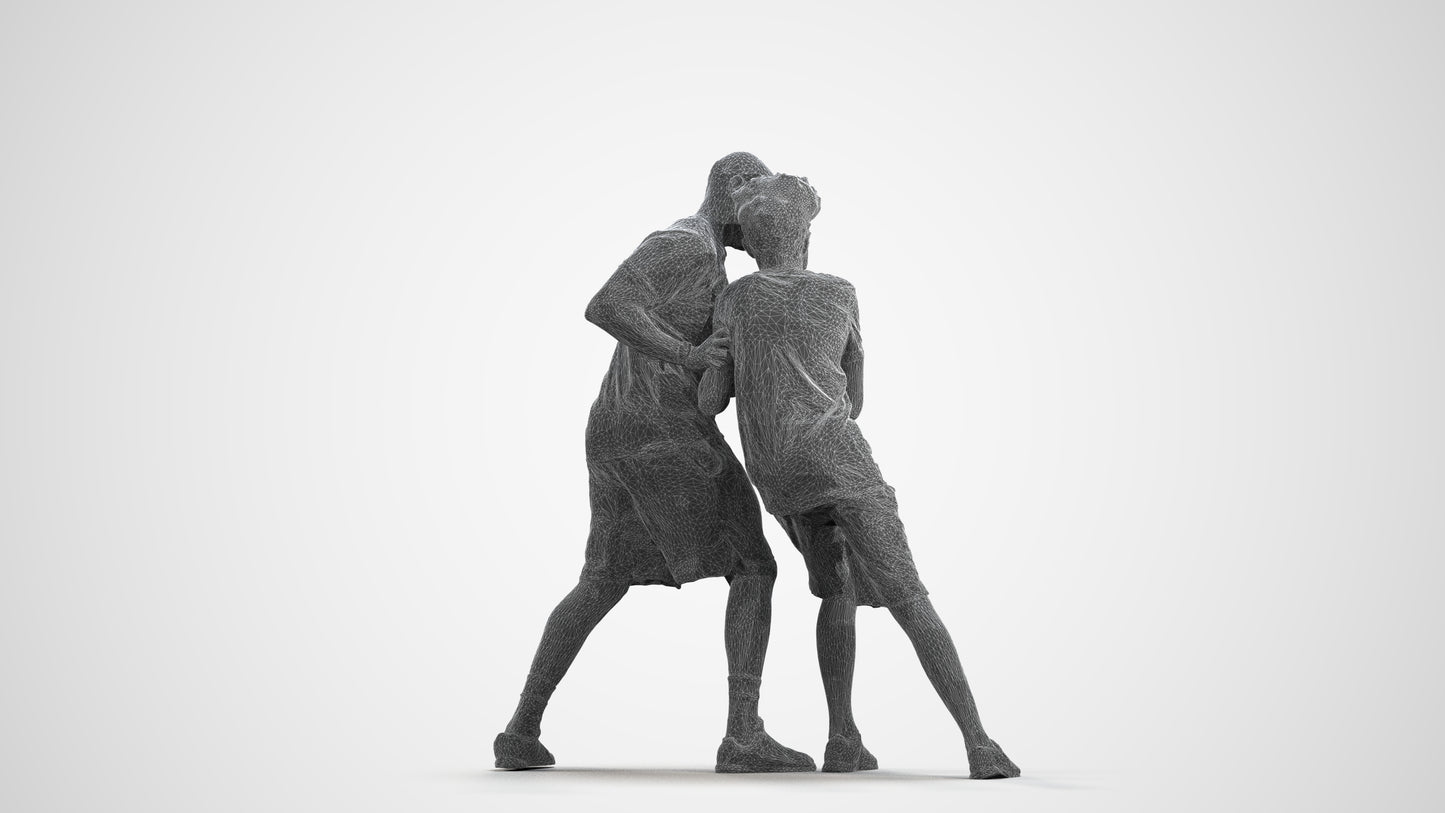 3D people model boy casual kids, scanned human for 3ds Max rendering, wireframe front view