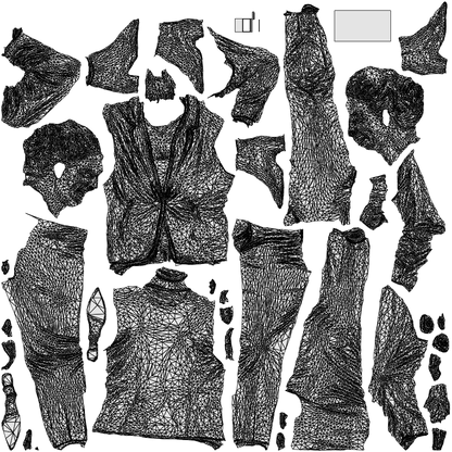 scanned 3D woman business, photogrammetry people for Enscape and V-Ray, wireframe back view