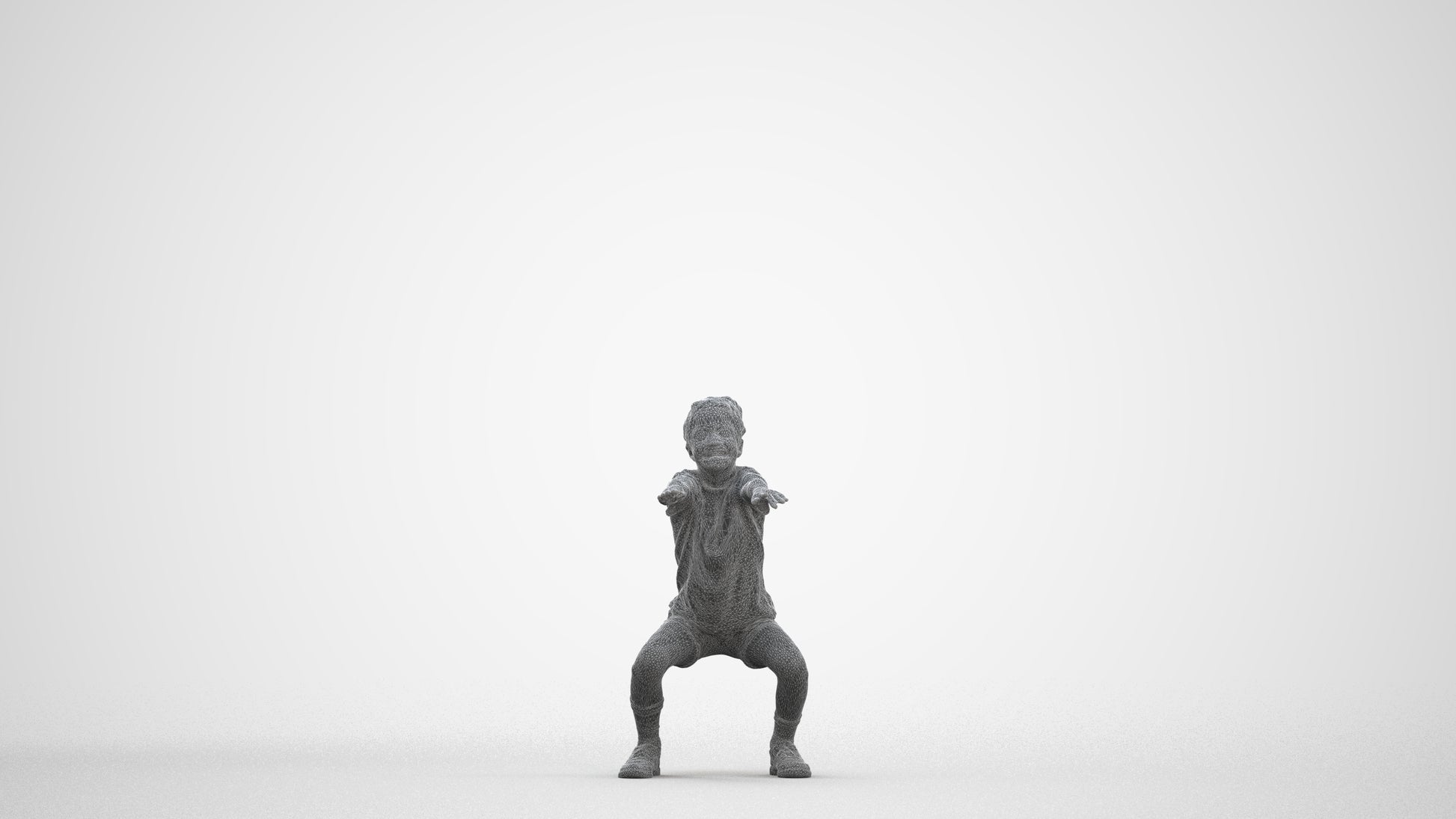 realistic 3D people girl casual kids, render-ready for V-Ray and Corona, FBX OBJ, three-quarter front view render
