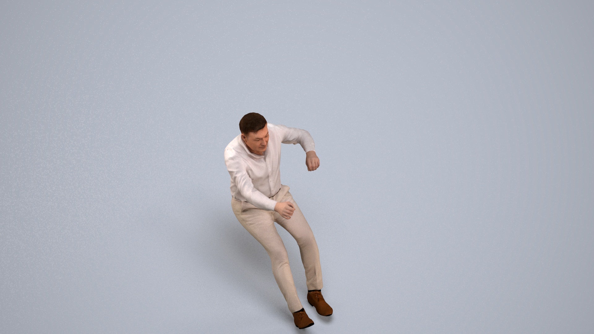 realistic 3D people man casual driving, render-ready for V-Ray and Corona, FBX OBJ, back view render
