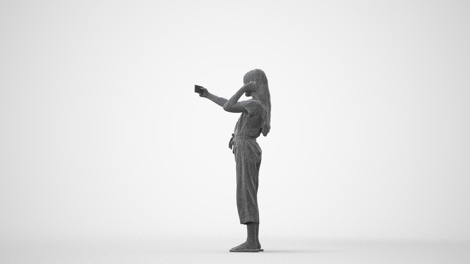 realistic 3D girl kids, scanned archviz people for Blender and 3ds Max, square thumbnail