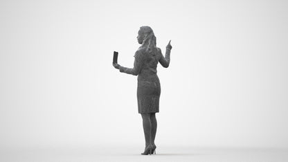 photogrammetry 3D woman business, realistic human model archviz FBX, square thumbnail