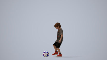 realistic 3D boy casual kids, scanned archviz people for Blender and 3ds Max, three-quarter view render