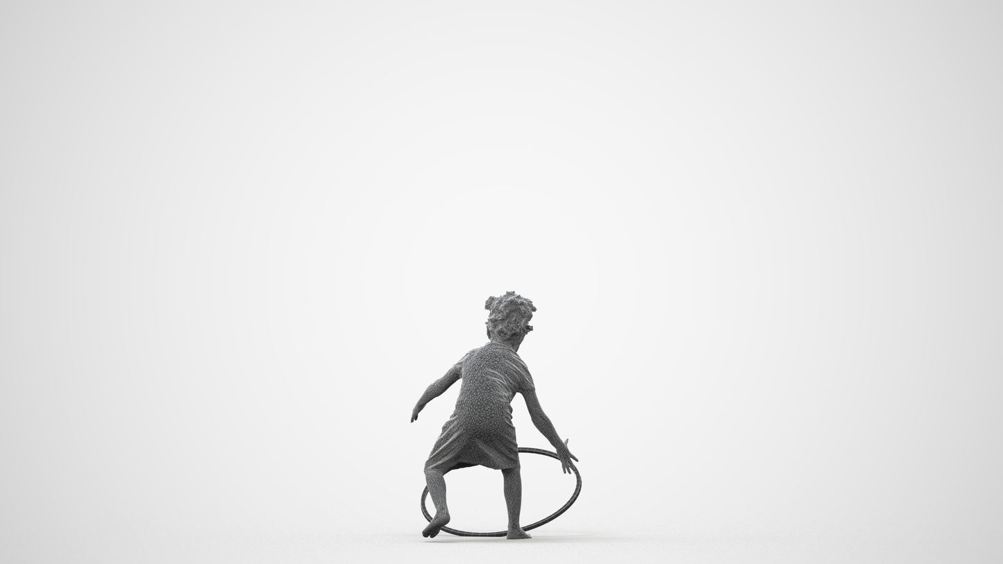 realistic 3D people girl casual kids, render-ready for V-Ray and Corona, FBX OBJ, square thumbnail