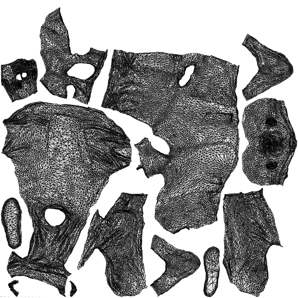scanned 3D man casual sitting, photogrammetry people for Enscape and V-Ray, wireframe top-down view