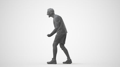 3D human model man sport, photogrammetry scanned person for archviz, square thumbnail