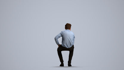 3D scanned boy kids, photorealistic archviz people for Enscape and SketchUp, front view render