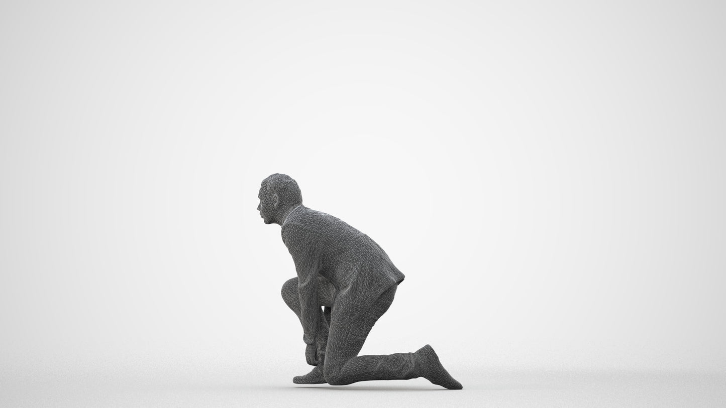 scanned 3D man business standing, photogrammetry people for Enscape and V-Ray, square thumbnail