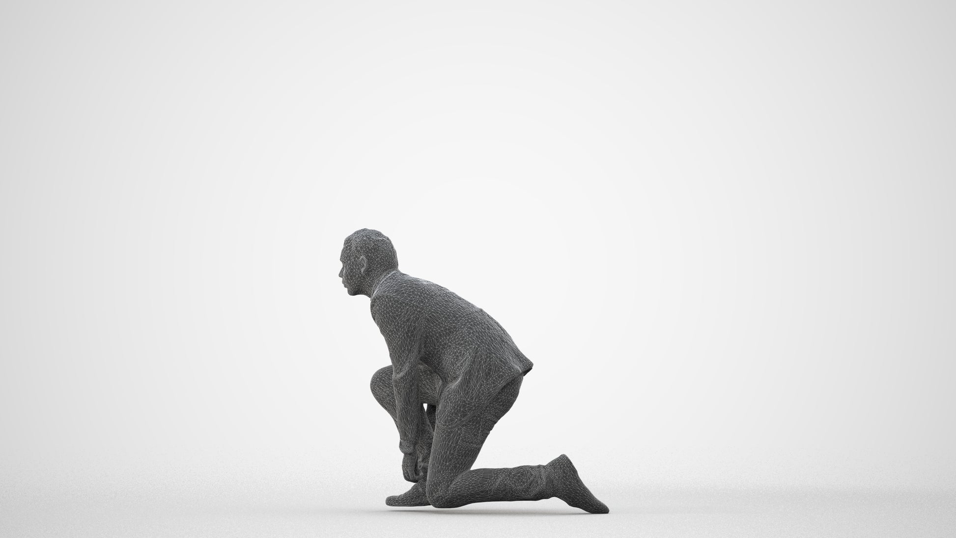 scanned 3D man business standing, photogrammetry people for Enscape and V-Ray, square thumbnail