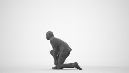 scanned 3D man business standing, photogrammetry people for Enscape and V-Ray, square thumbnail
