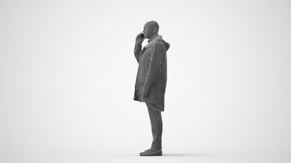 photogrammetry 3D man business standing, realistic human model archviz FBX, square thumbnail