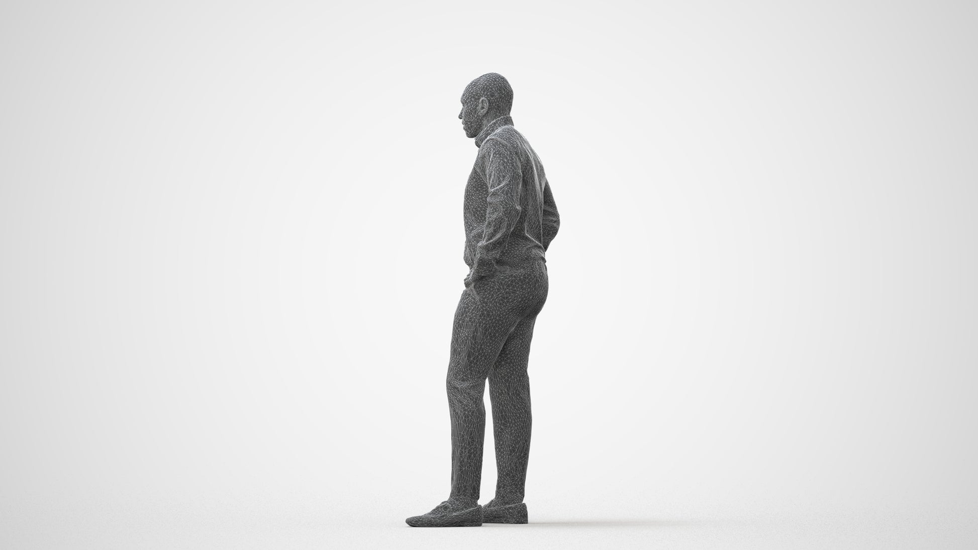 3D scanned man business, photorealistic archviz people for Enscape and SketchUp, square thumbnail