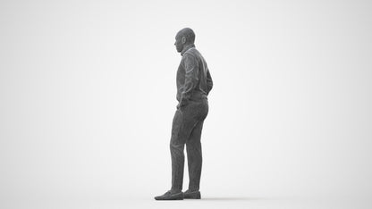 3D scanned man business, photorealistic archviz people for Enscape and SketchUp, square thumbnail