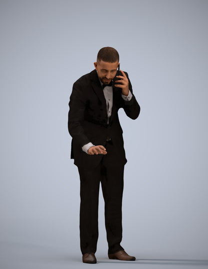 3D people model man business, scanned human for 3ds Max rendering