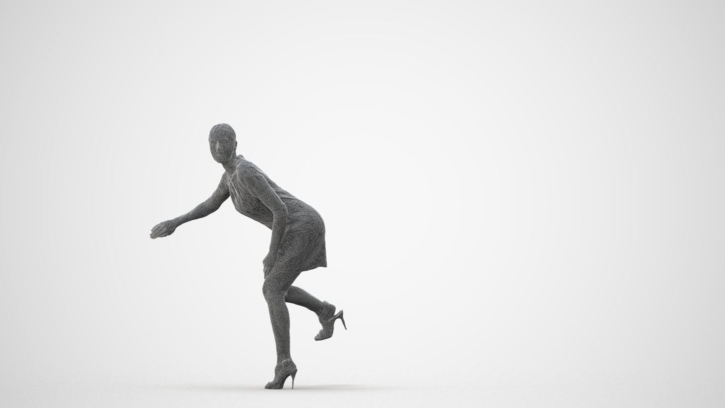 realistic 3D people woman business driving, render-ready for V-Ray and Corona, FBX OBJ, square thumbnail