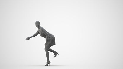 realistic 3D people woman business driving, render-ready for V-Ray and Corona, FBX OBJ, square thumbnail
