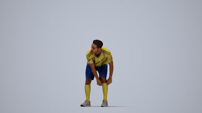 scanned 3D man sport, photogrammetry people for Enscape and V-Ray, top-down view render