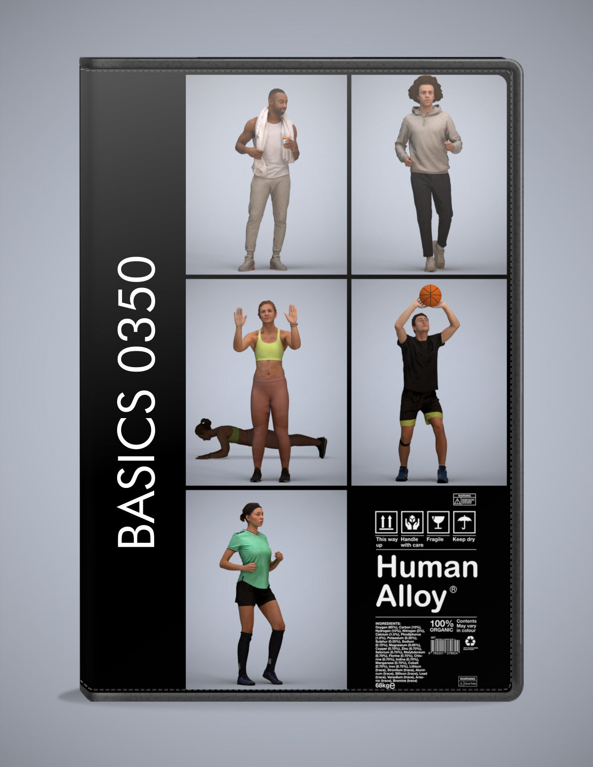 scanned 3D people sport collection, 5 photogrammetry models for Enscape and V-Ray